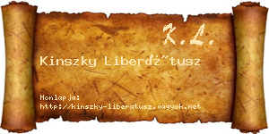 Kinszky Liberátusz névjegykártya